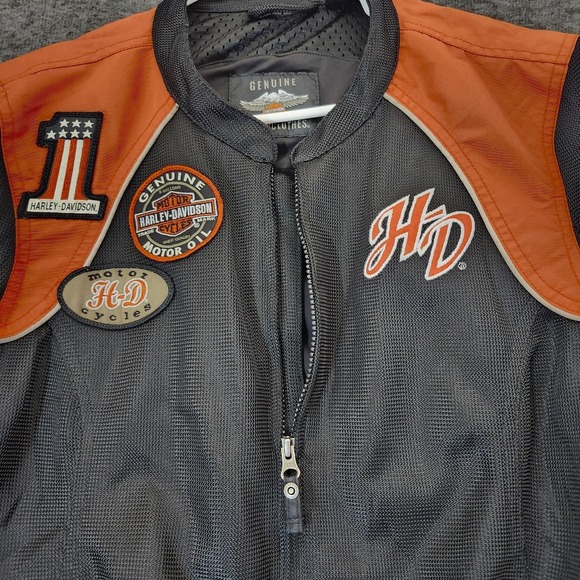 Harley Davidson Women Cora Mesh Racing Riding Bike Jacket Black Logo XL - Picture 13 of 16